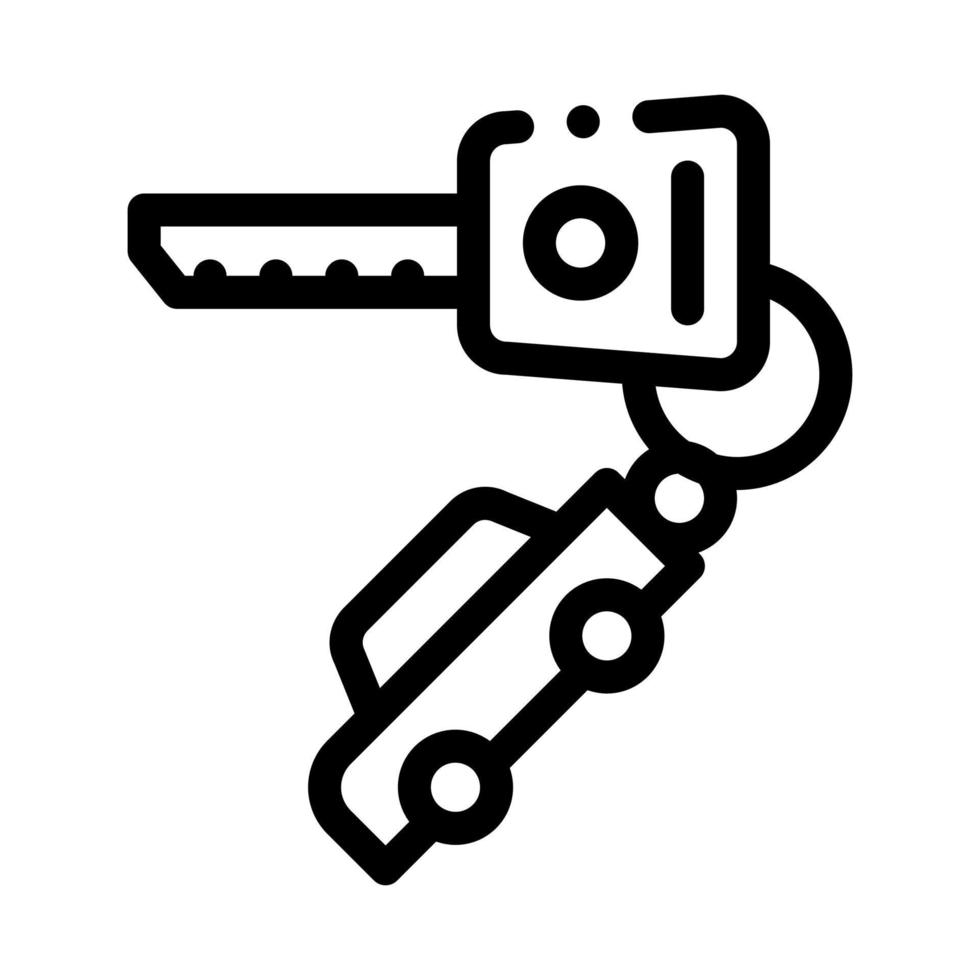 ilustración de contorno de vector de icono de llaves de coche