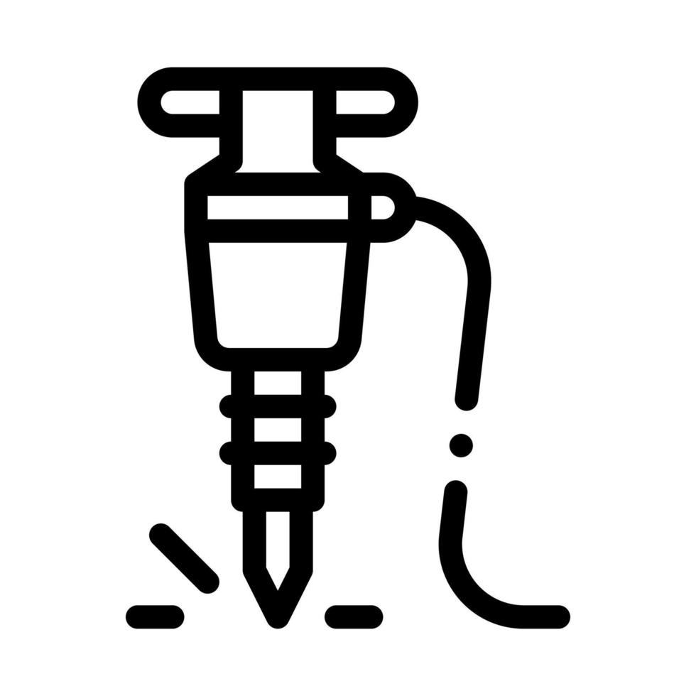 drill icon vector outline illustration