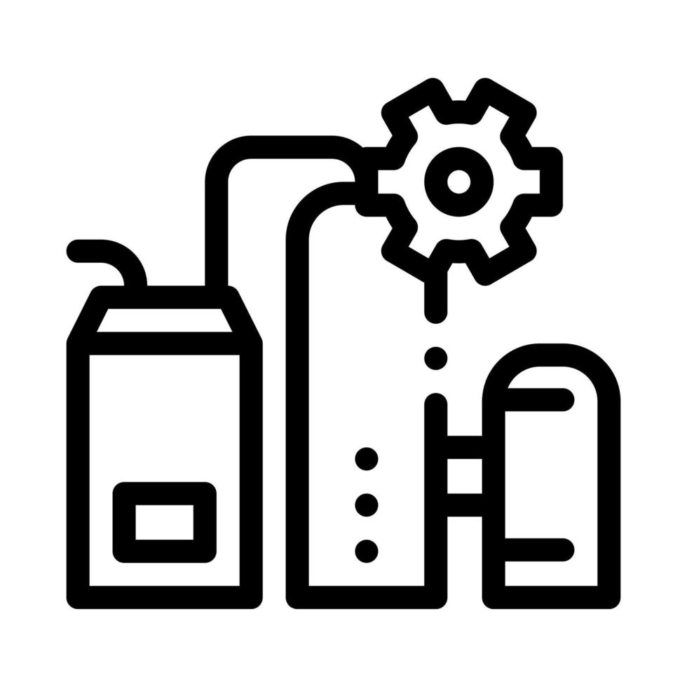 ilustración de contorno de vector de icono de productos lácteos