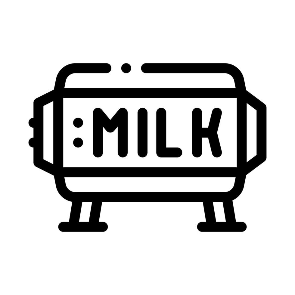 amount of milk in tank icon vector outline illustration