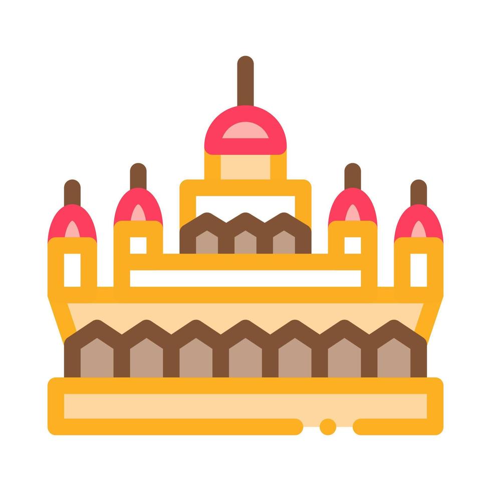 masjid jame mosque icon vector outline illustration