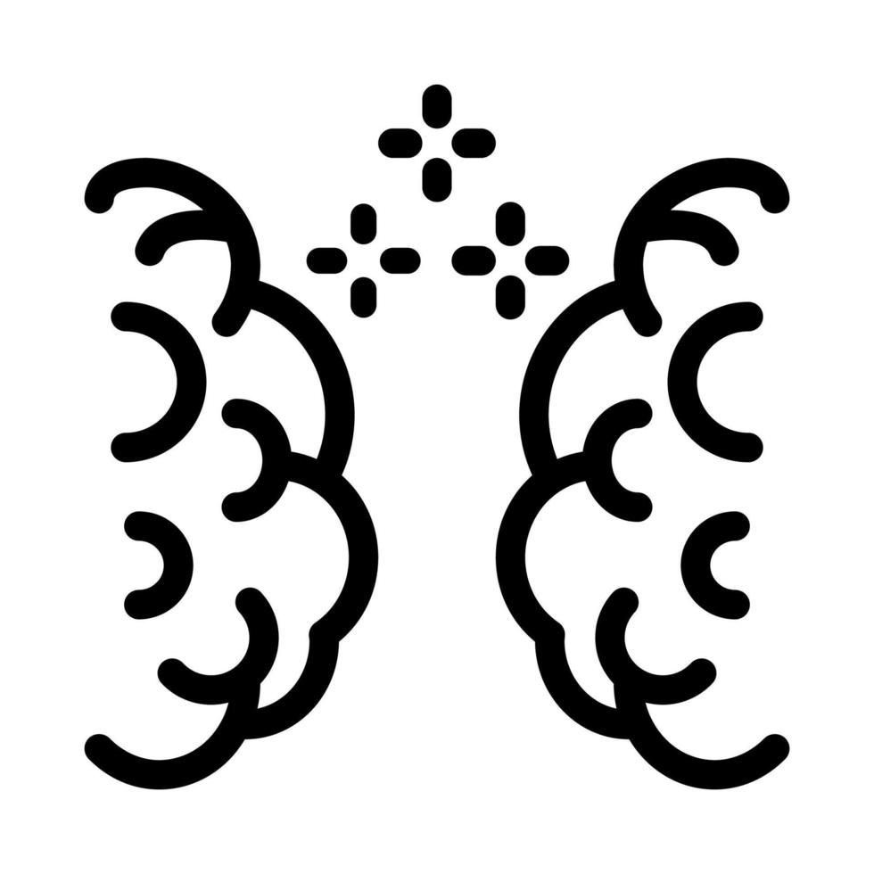 brain synchronization icon vector outline illustration