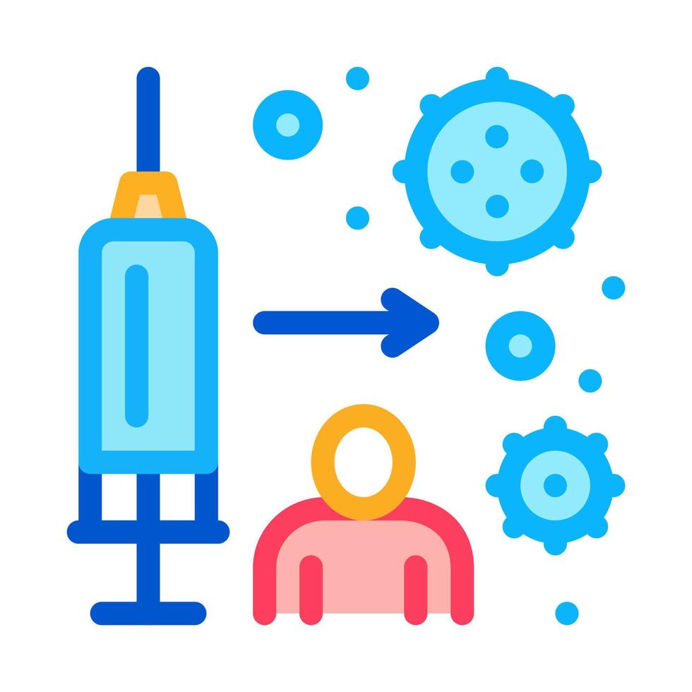 immune injection icon vector outline illustration