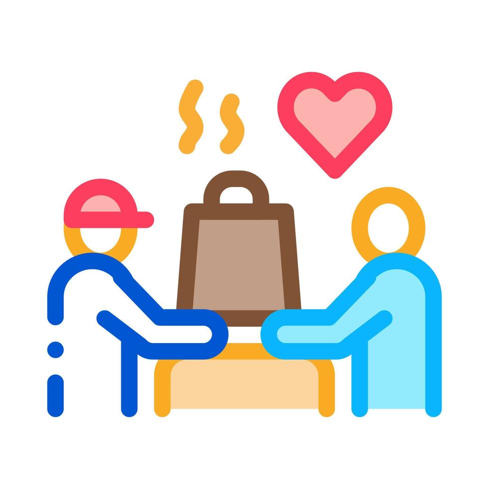 item to pick up food icon vector outline illustration