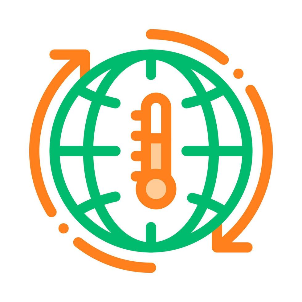 High Temperature Problem Vector Thin Line Icon