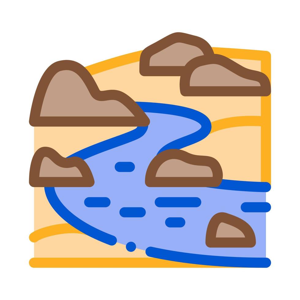 flowing river icon vector outline illustration