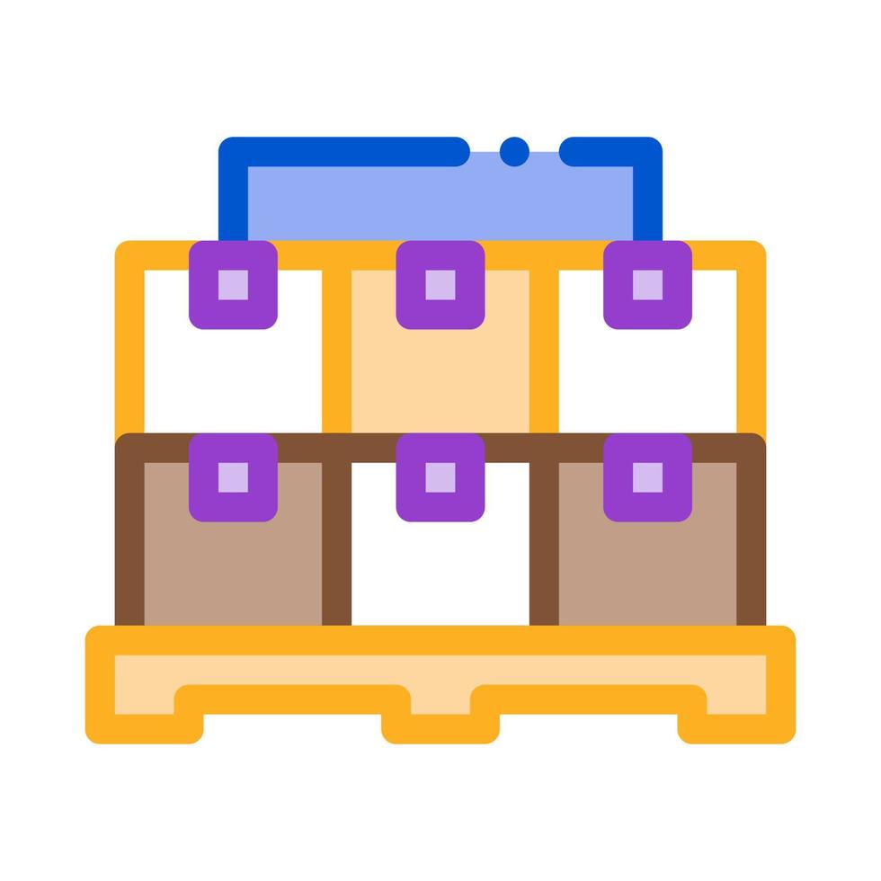 stella with parcels icon vector outline illustration