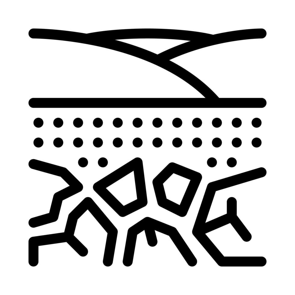 coal in bowels of earth icon vector outline illustration