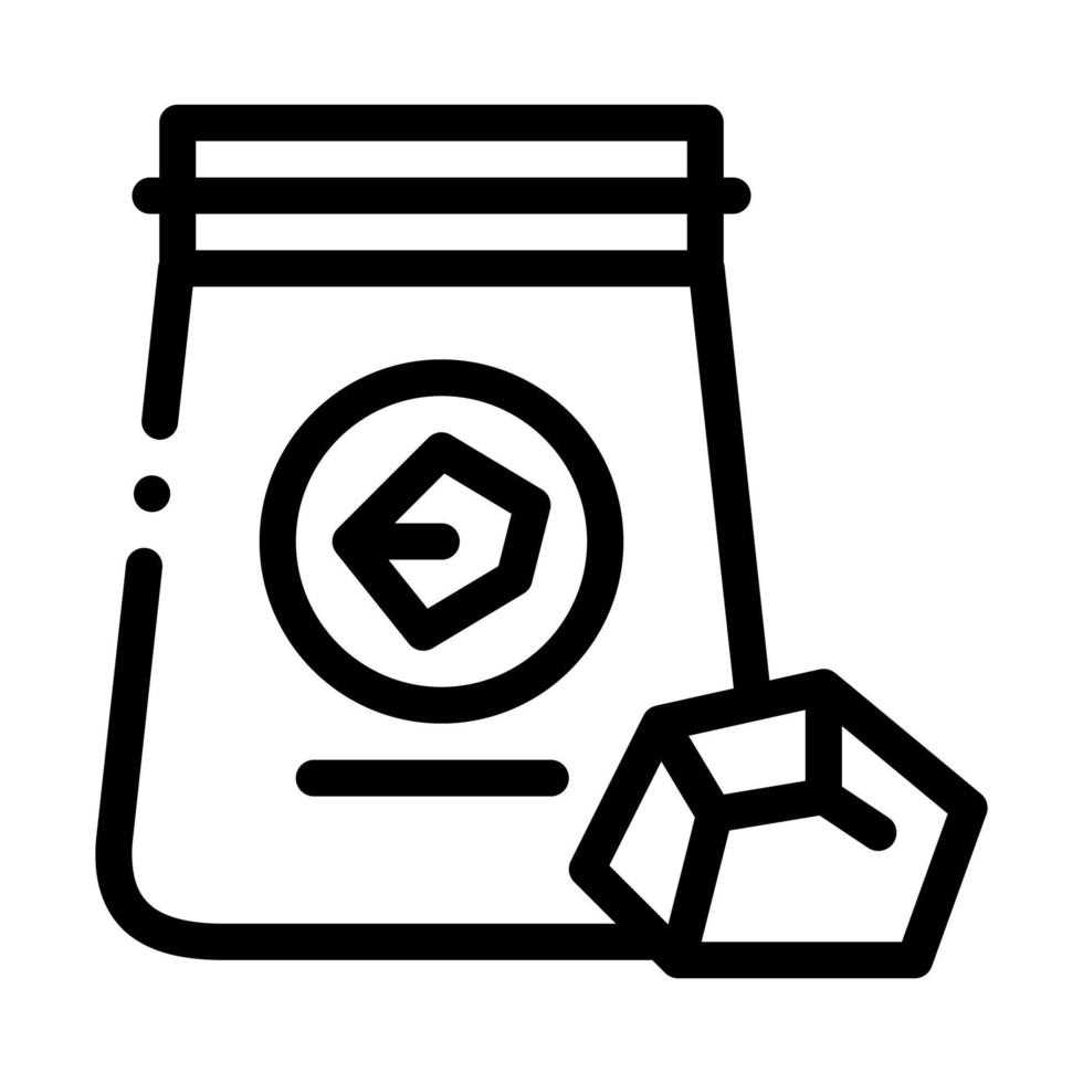 coal in bag icon vector outline illustration