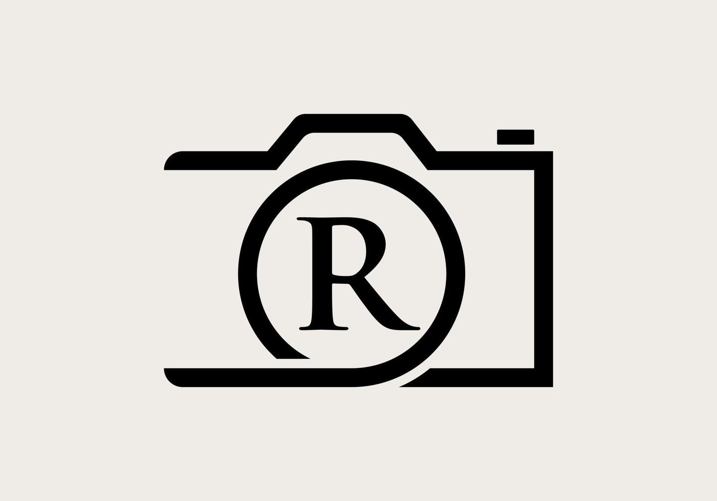 Letter R Photography Logo Design. Camera Logo Design Inspiration Photograph Template vector