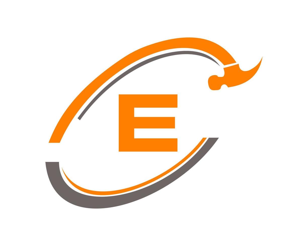 Letter E Repair Logo. Home Construction Logo vector