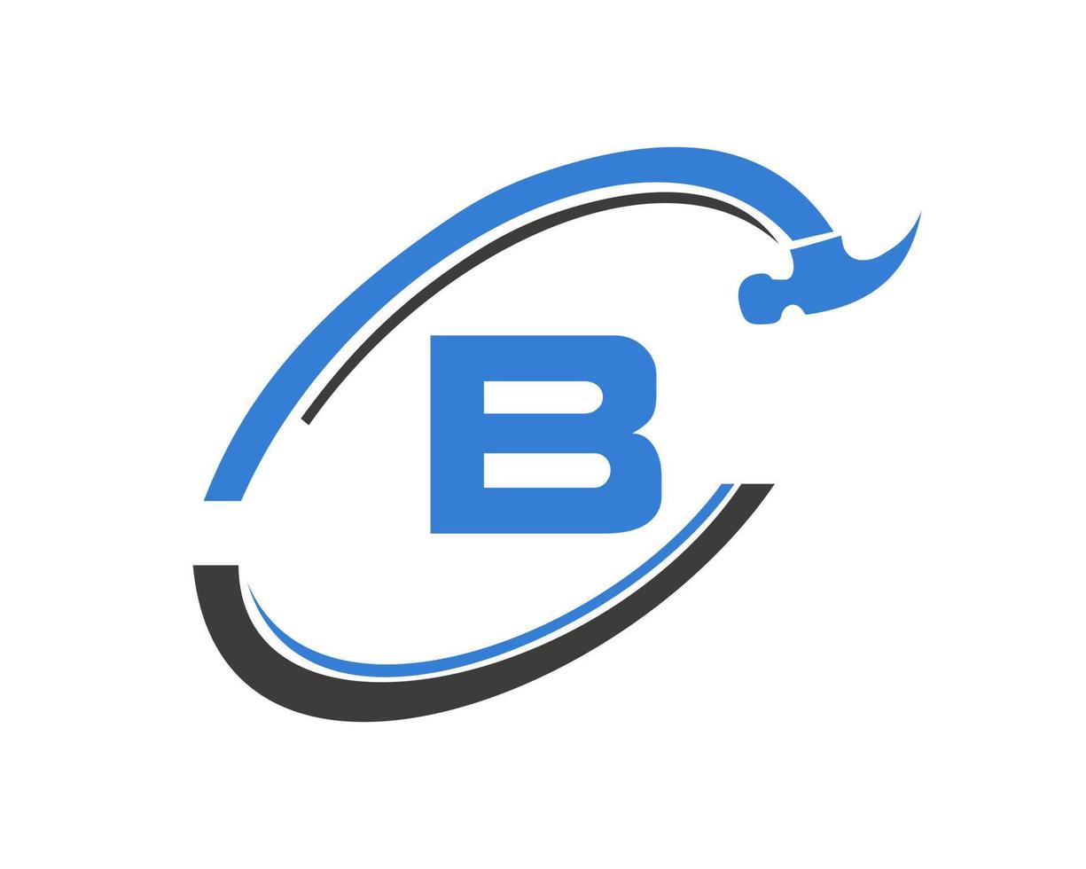 logotipo de reparación de la letra b. logotipo de construcción de viviendas vector