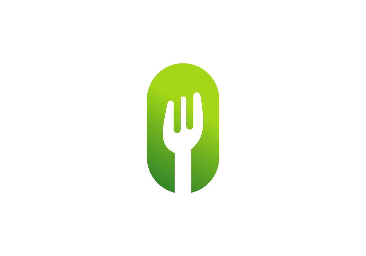 Restaurant Logo Design On Letter O With Fork and Spoon Icon vector
