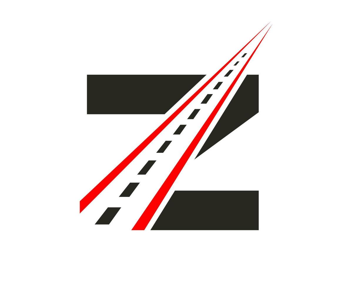 logotipo de transporte con el concepto de letra z. plantilla de diseño de logotipo de carretera vector