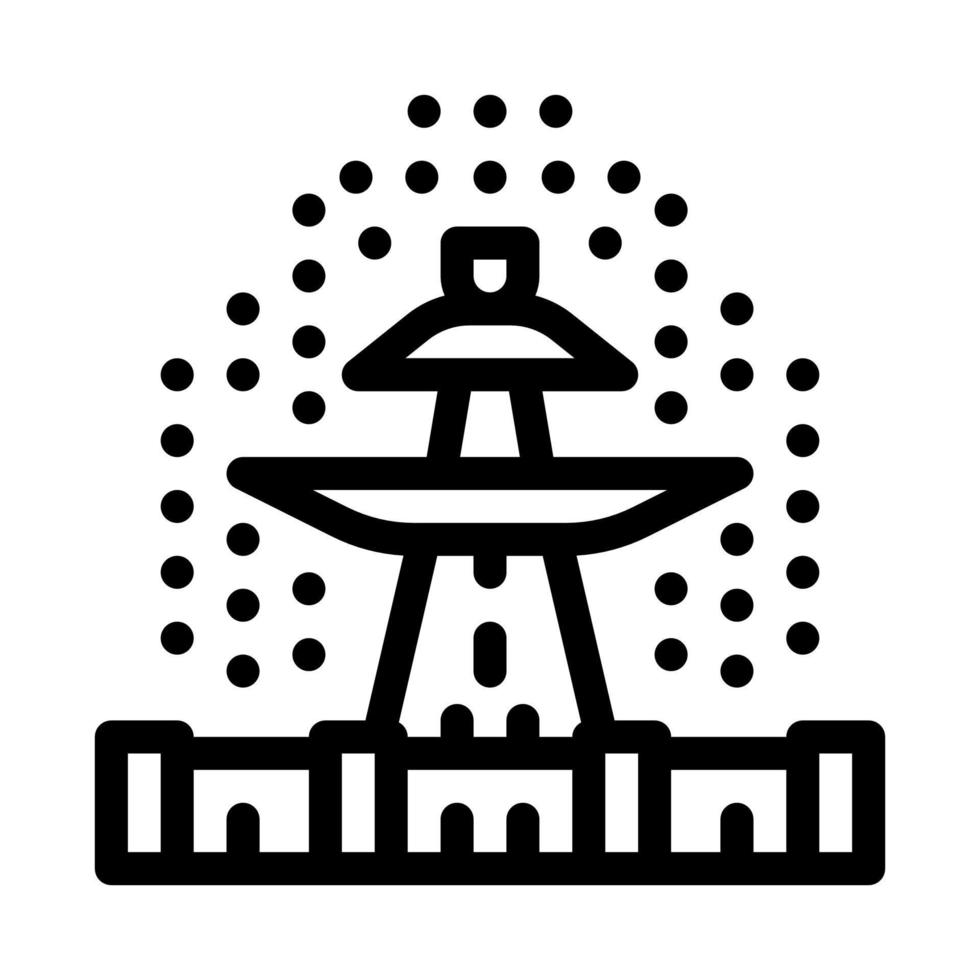 viewing fountain icon vector outline illustration