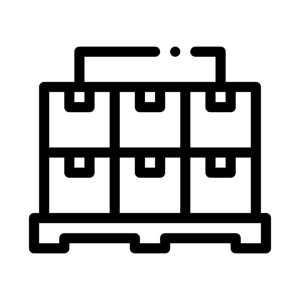 stella with parcels icon vector outline illustration