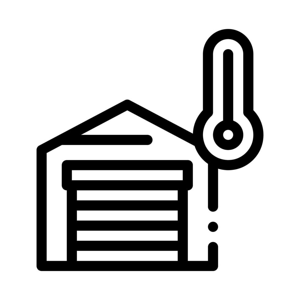 temperature measurements in garage icon vector outline illustration