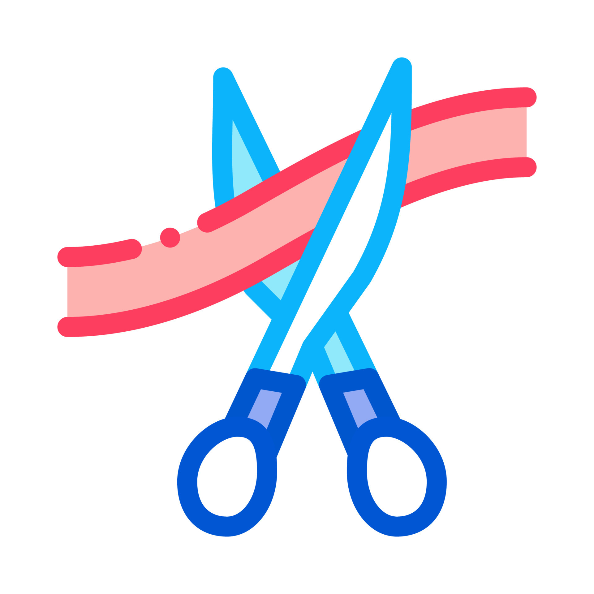 scissors cut ribbon icon vector outline illustration 17593485 Vector