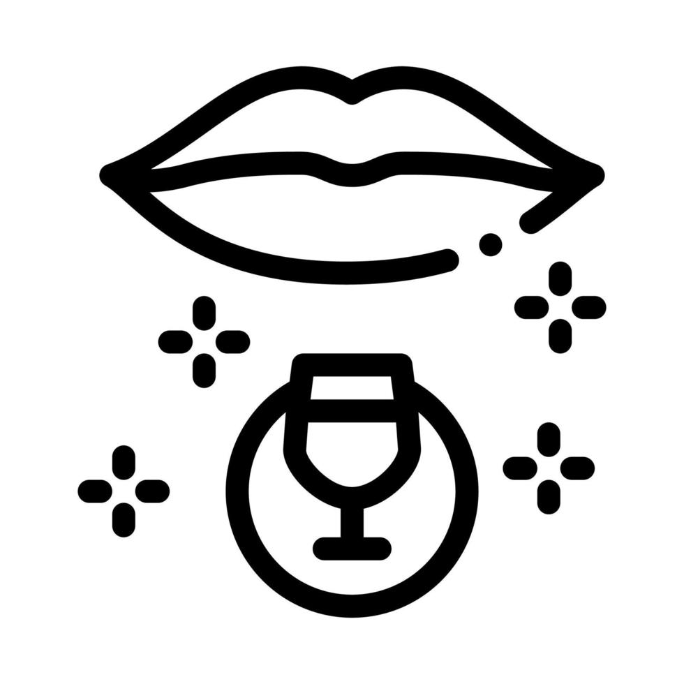 drinking wine icon vector outline illustration