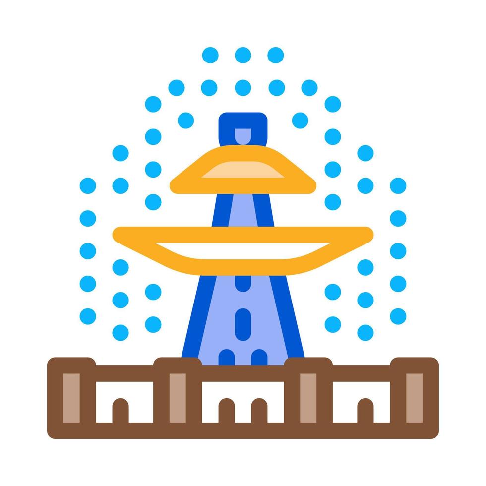 viewing fountain icon vector outline illustration