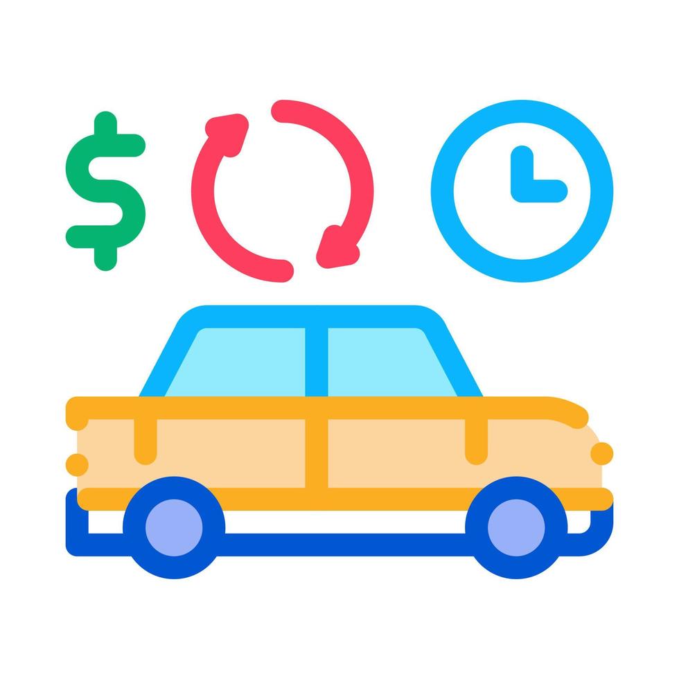 money parking icon vector outline illustration