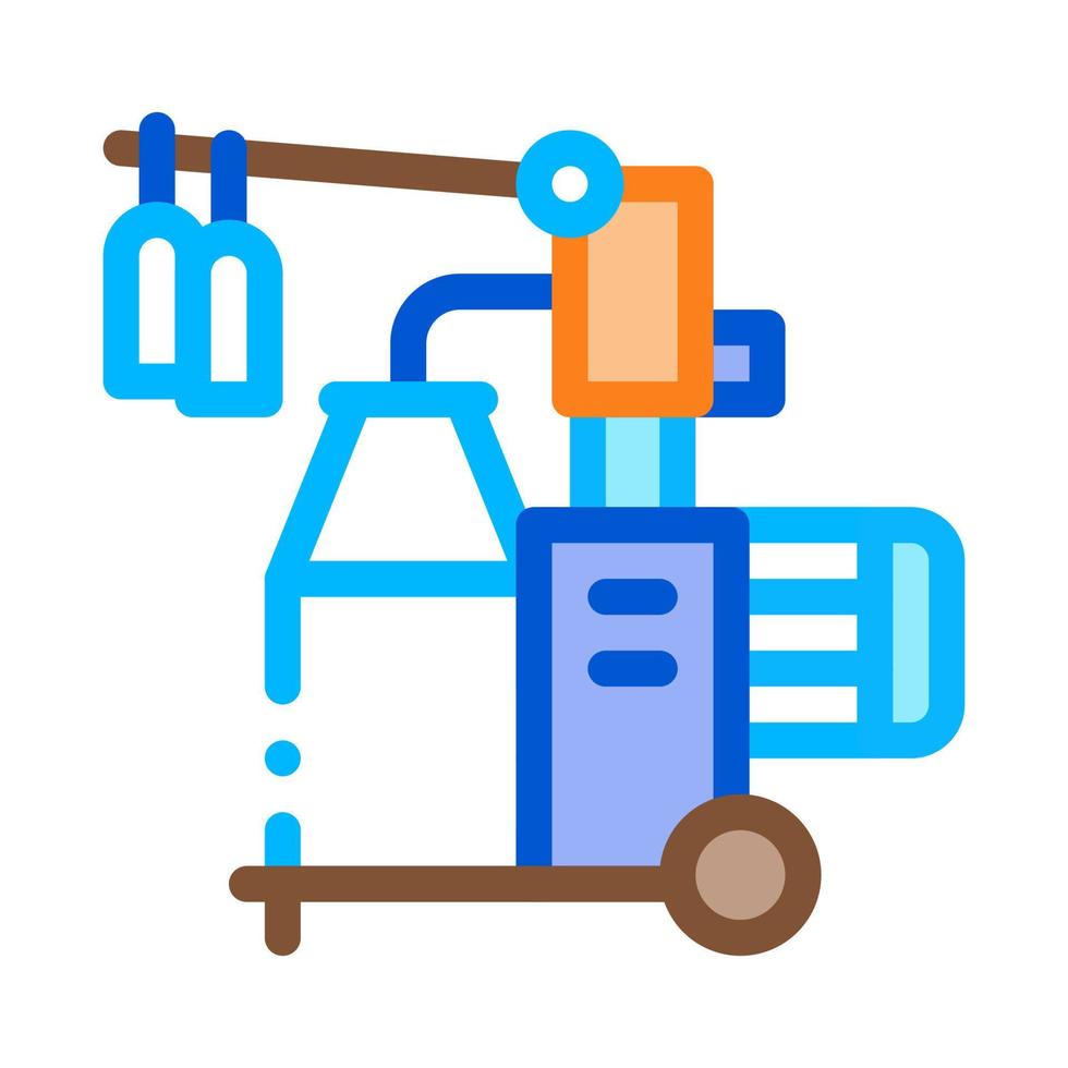 ilustración de contorno de vector de icono de máquina de transferencia de botella de leche