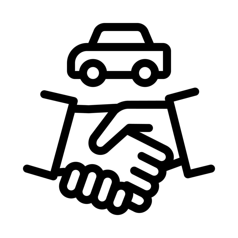 car purchase deal icon vector outline illustration