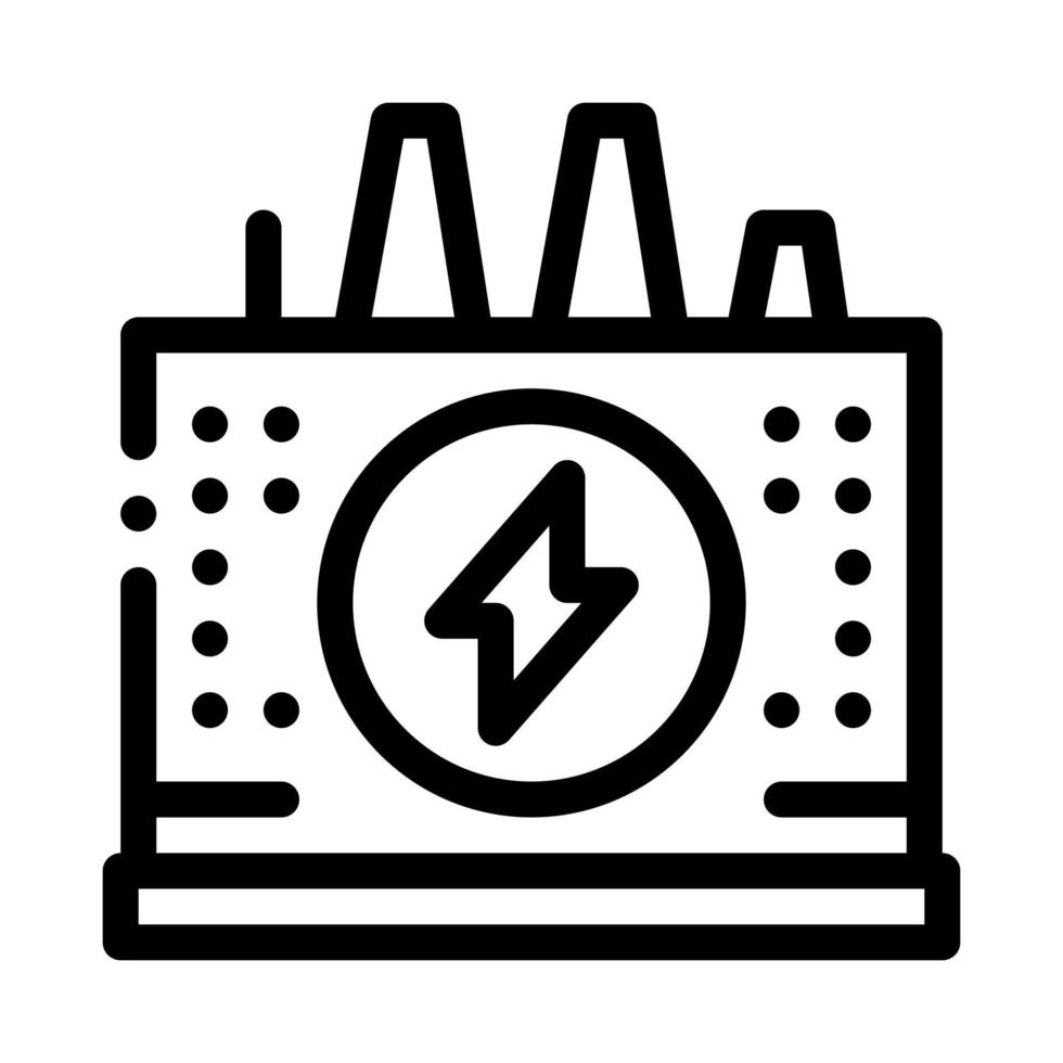 power station icon vector outline illustration