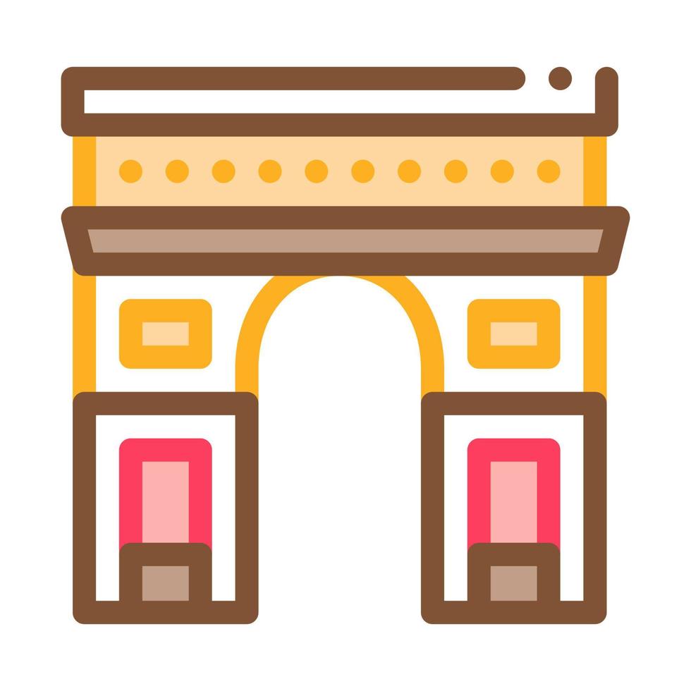 gate arch saint denis icon vector outline illustration