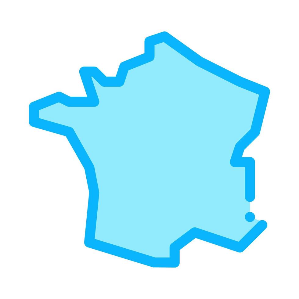 france on map icon vector outline illustration