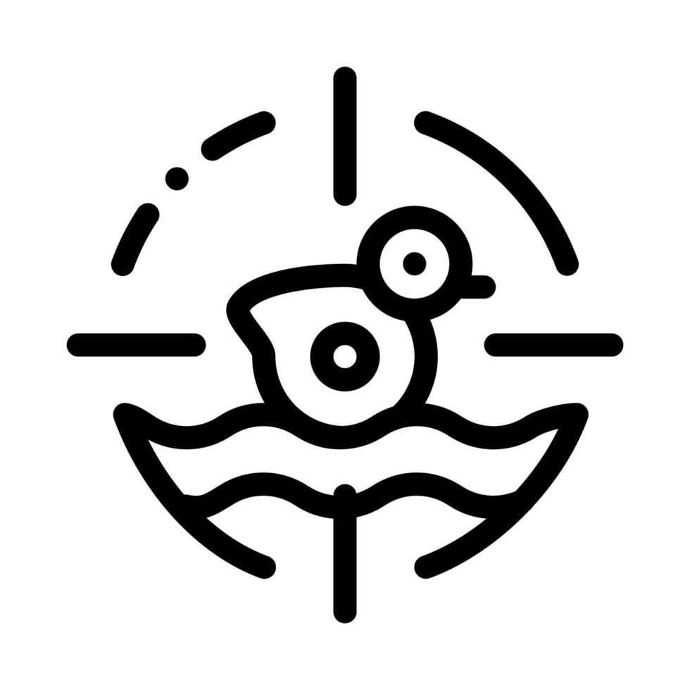 toy duck shooting icon vector outline illustration