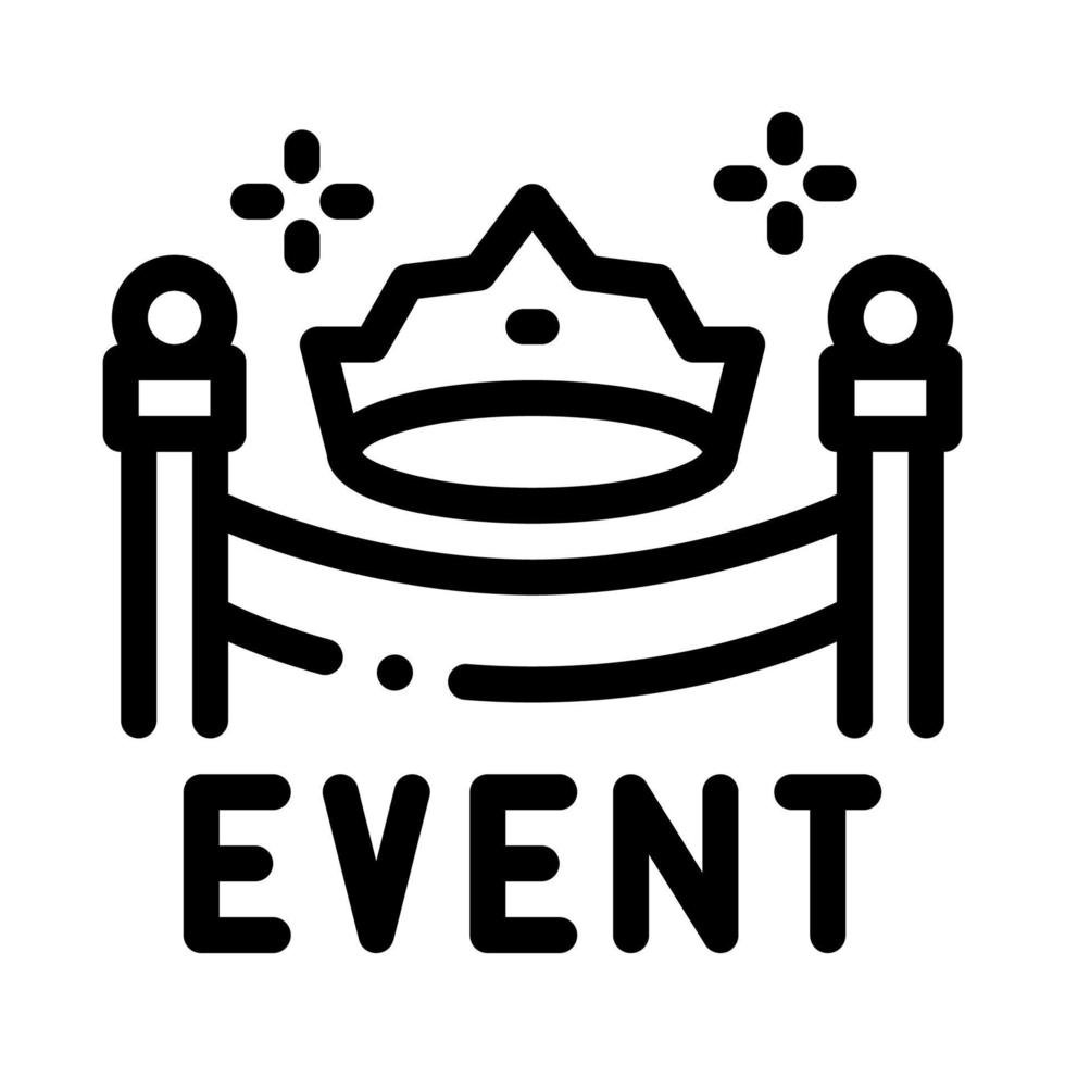 solemn presentation event icon vector outline illustration
