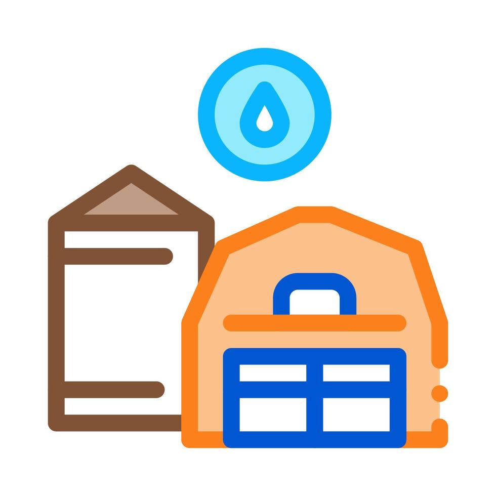 farm water supply icon vector outline illustration