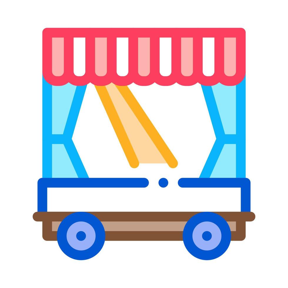 mobile puppet theater icon vector outline illustration