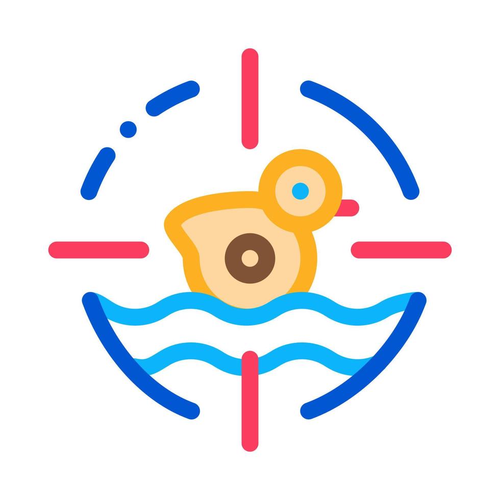 toy duck shooting icon vector outline illustration