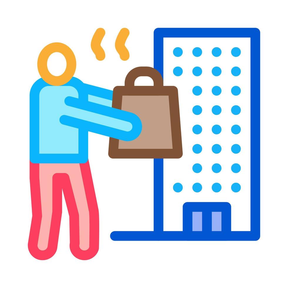 take food home icon vector outline illustration