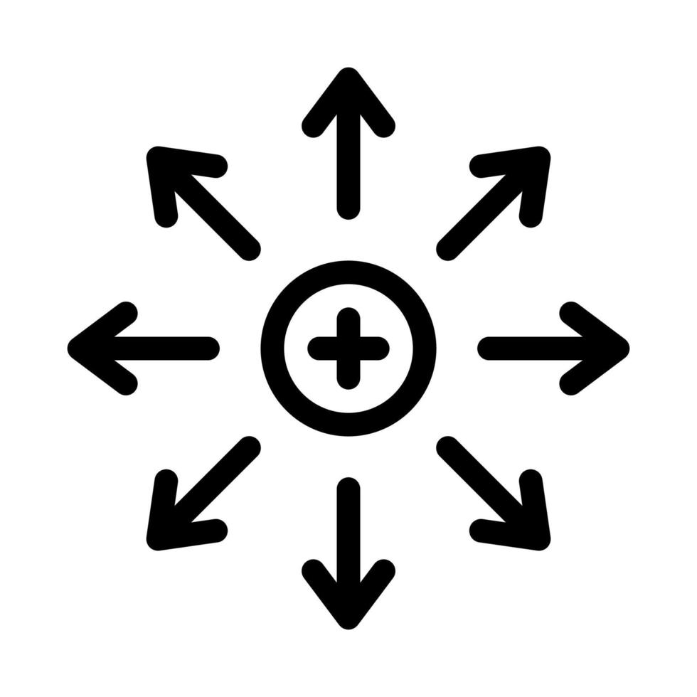 search everywhere icon vector outline illustration