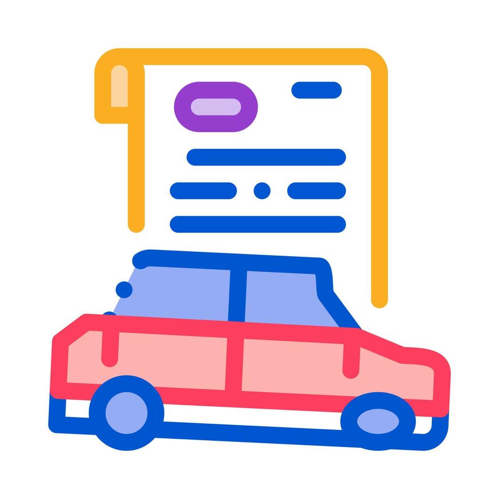 car insurance icon vector outline illustration