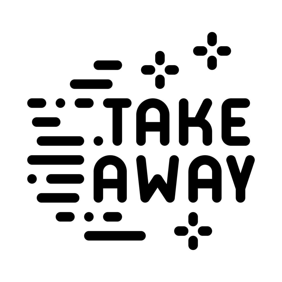 take away icon vector outline illustration