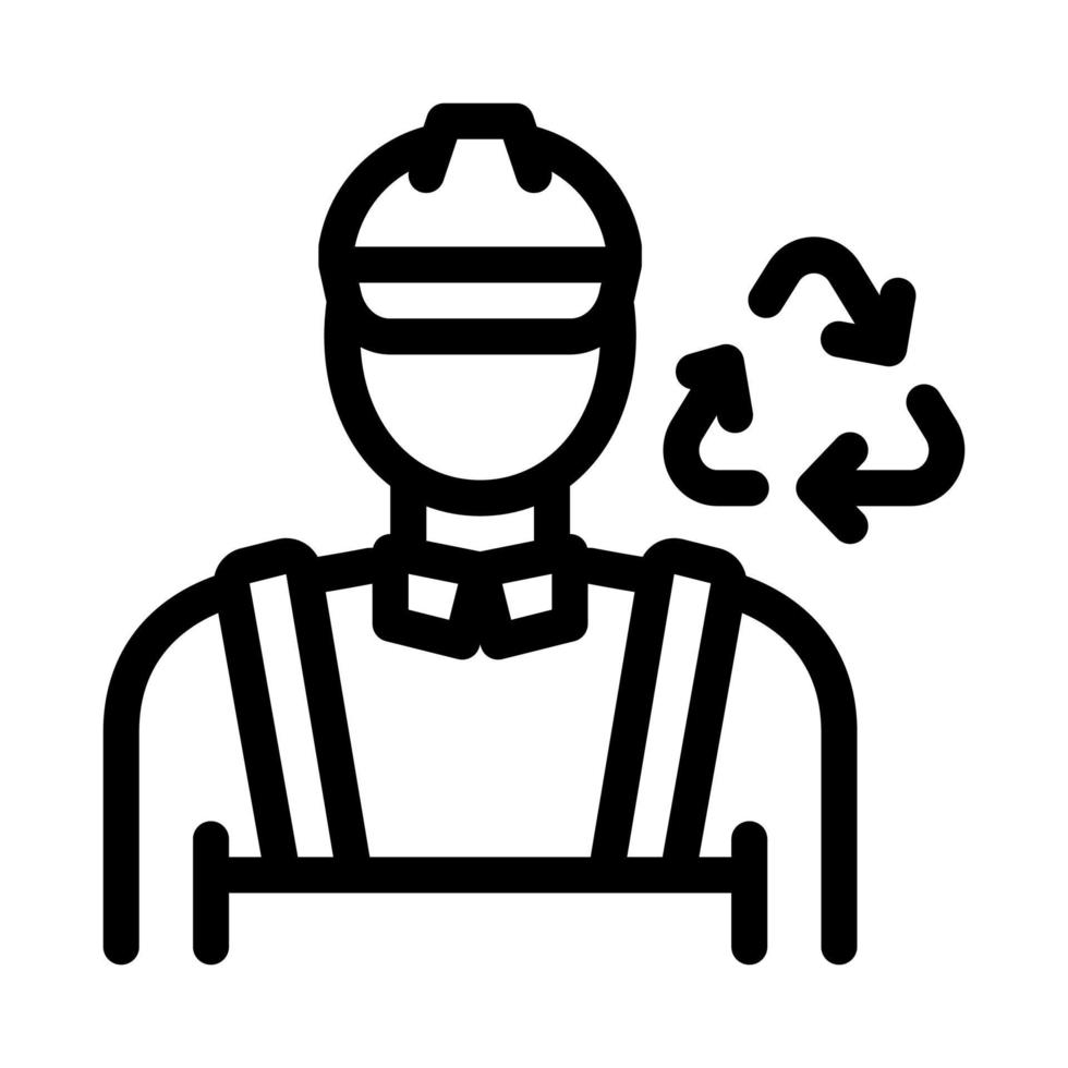 environmental worker icon vector outline illustration