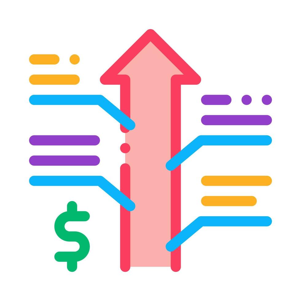 exchange rate appreciation icon vector outline illustration