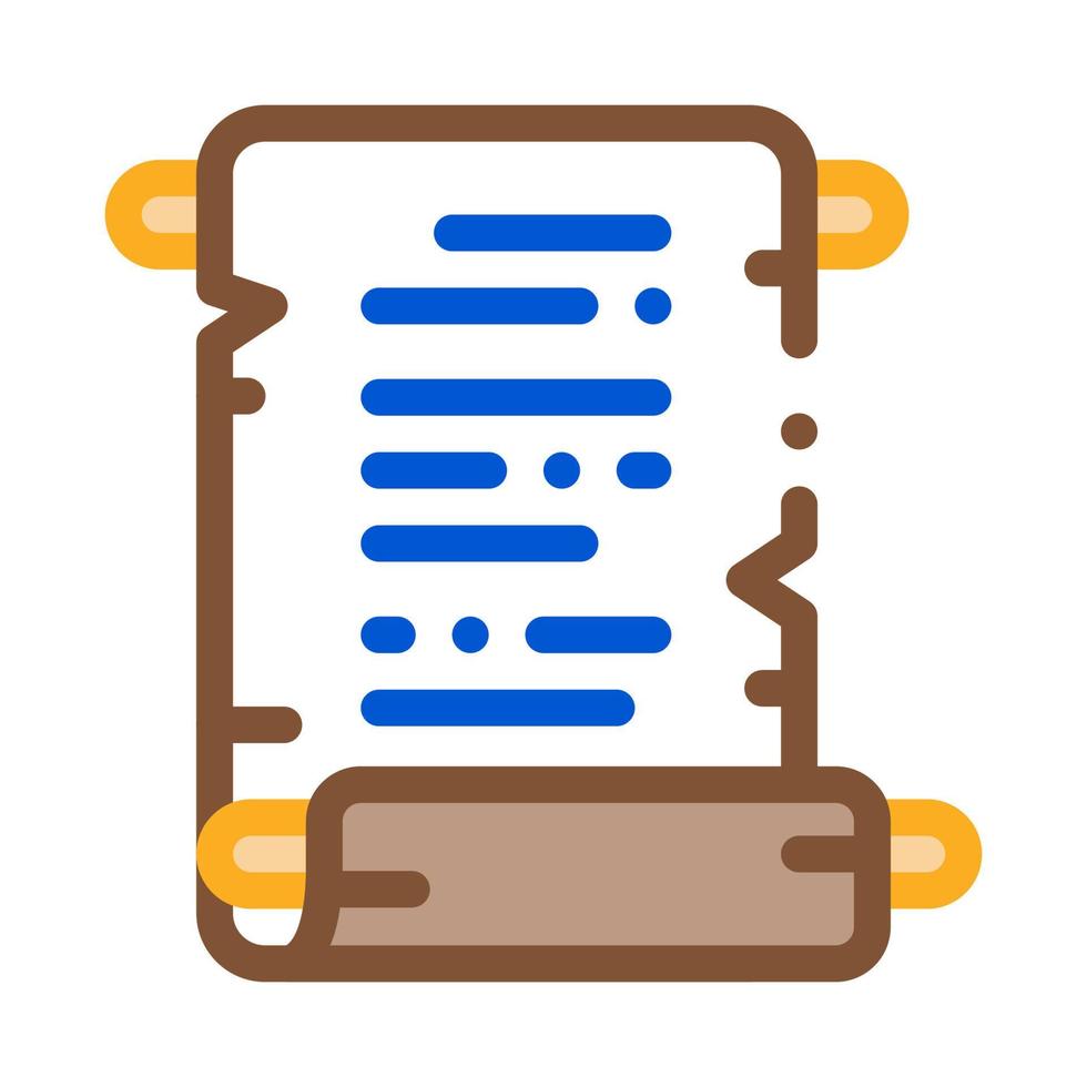 scroll of parchment paper icon vector outline illustration