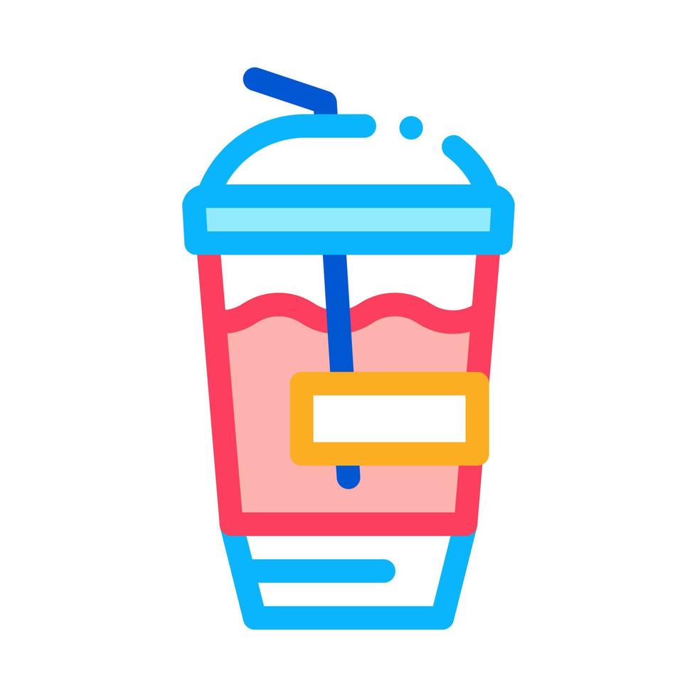 milk shake icon vector outline illustration