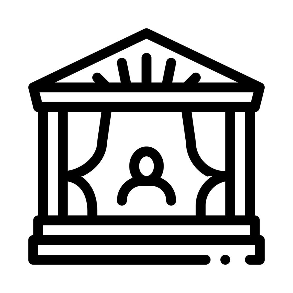 greek ancient theater icon vector outline illustration