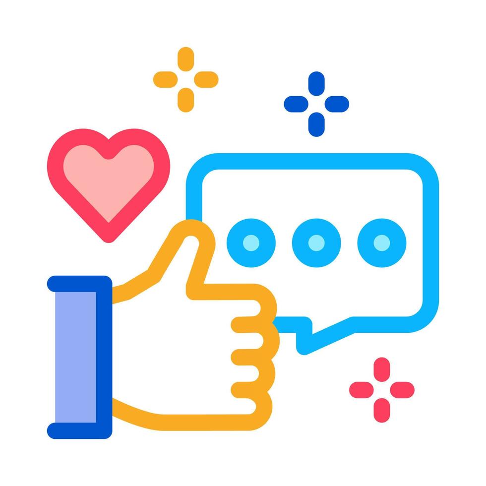 love chat communication icon vector outline illustration