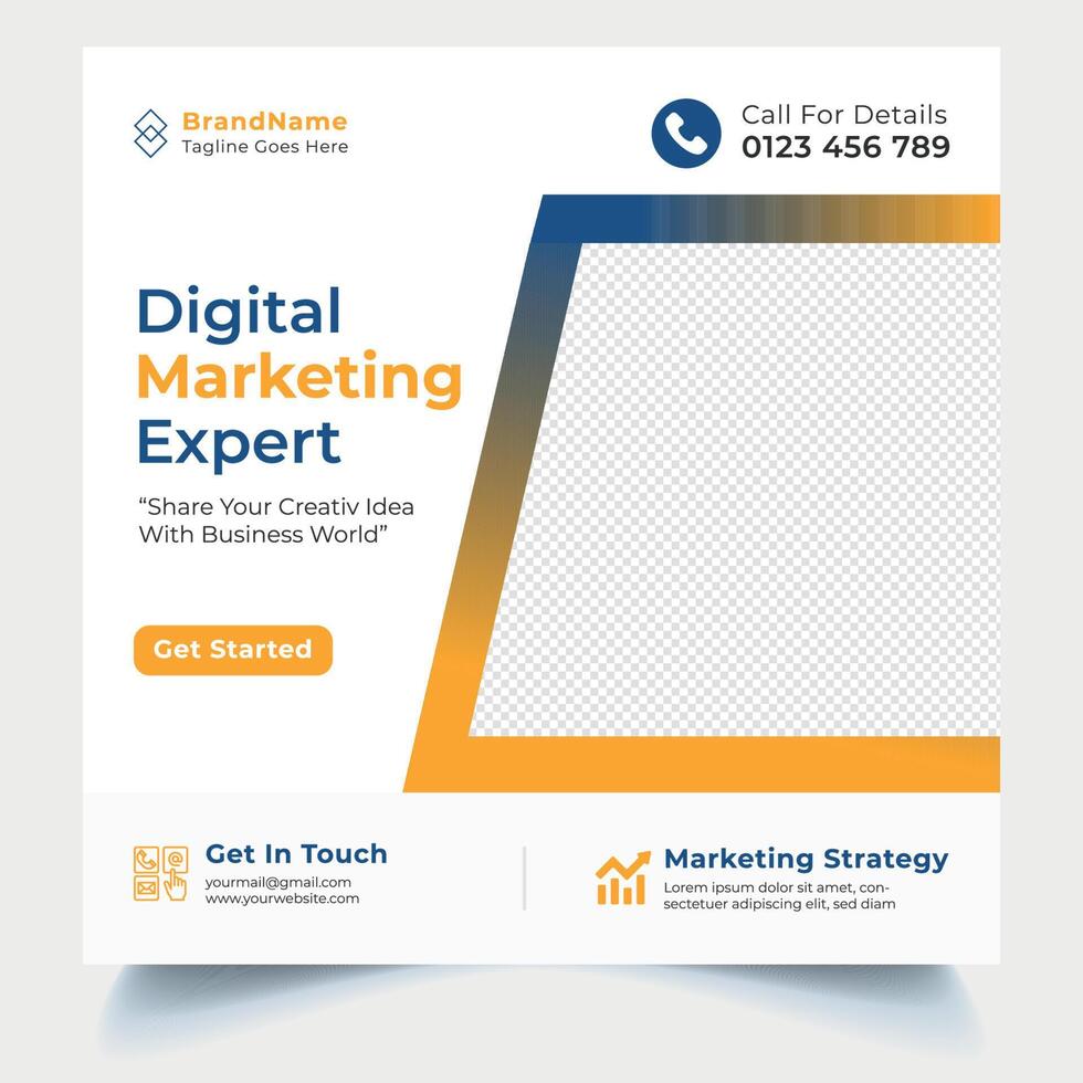 Digital Marketing Social Media Post Banner Design Template vector