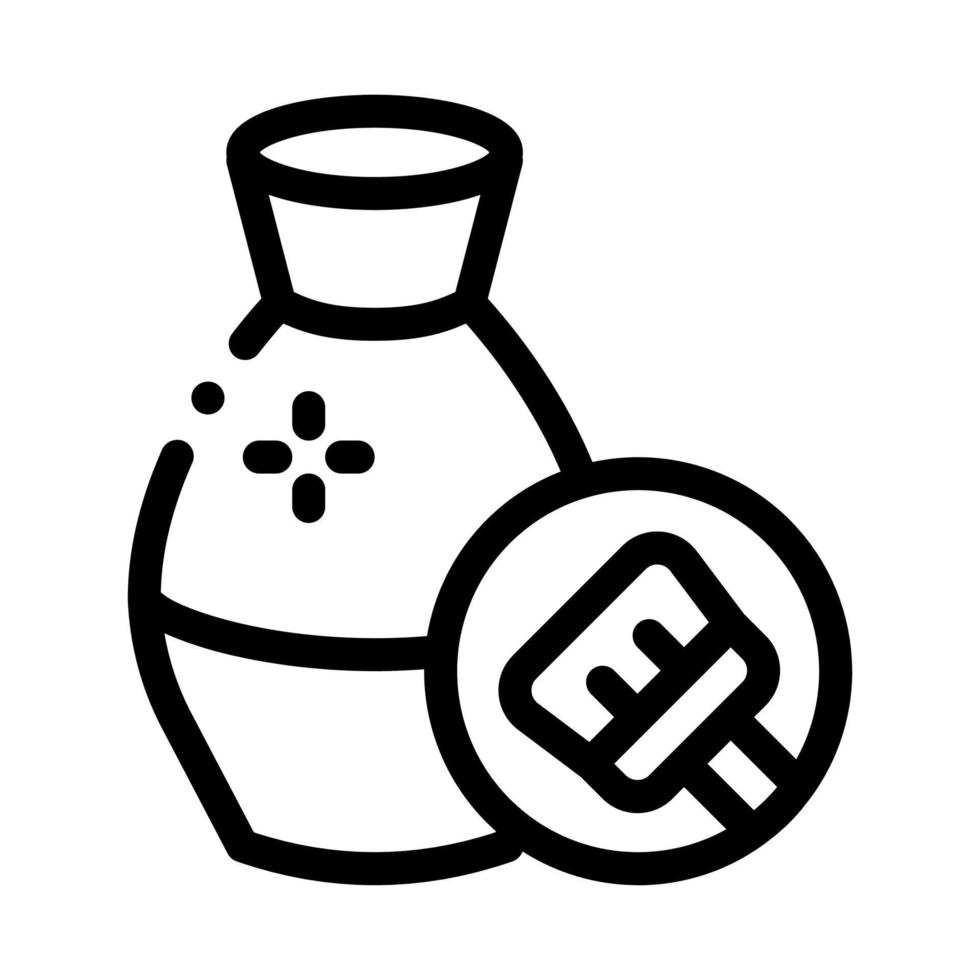 clay vase cleansing icon vector outline illustration