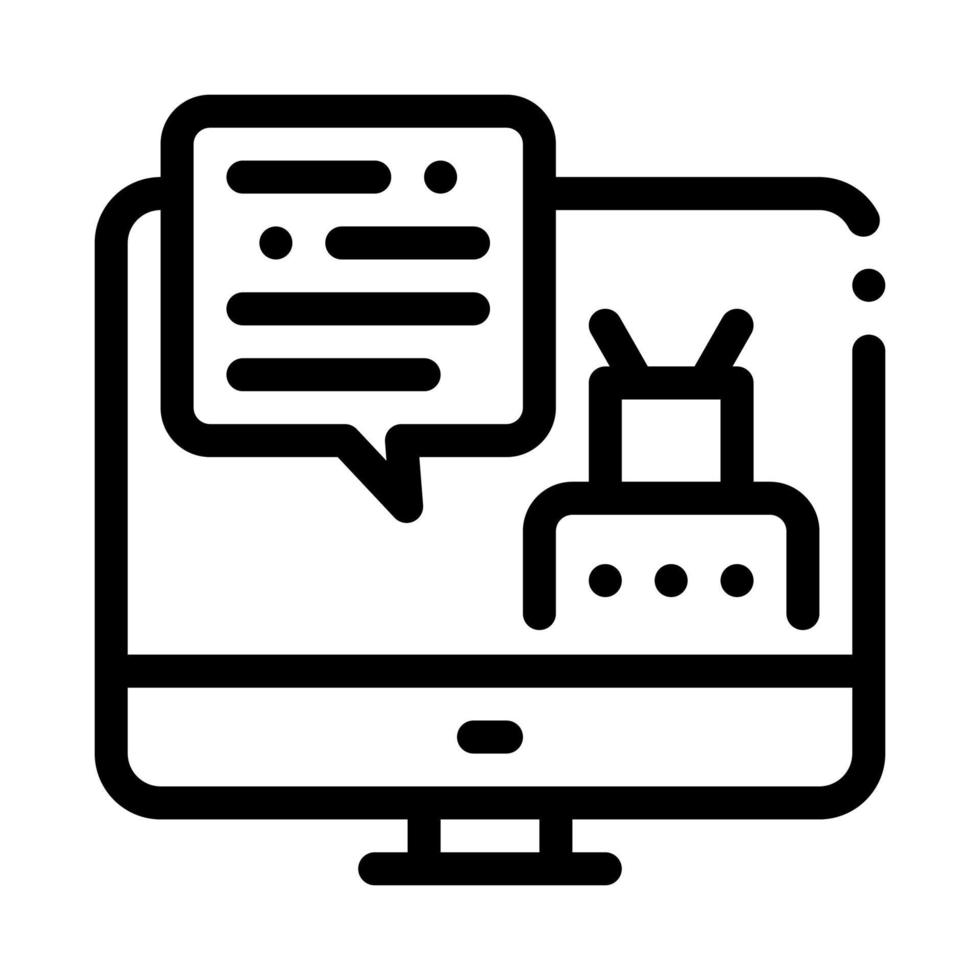 personal information robotic process icon vector outline illustration