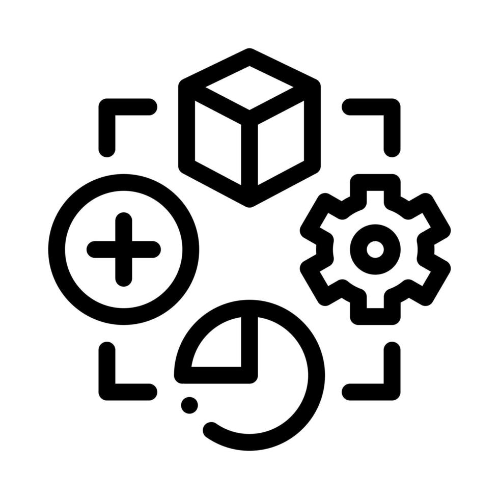 settings software icon vector outline illustration