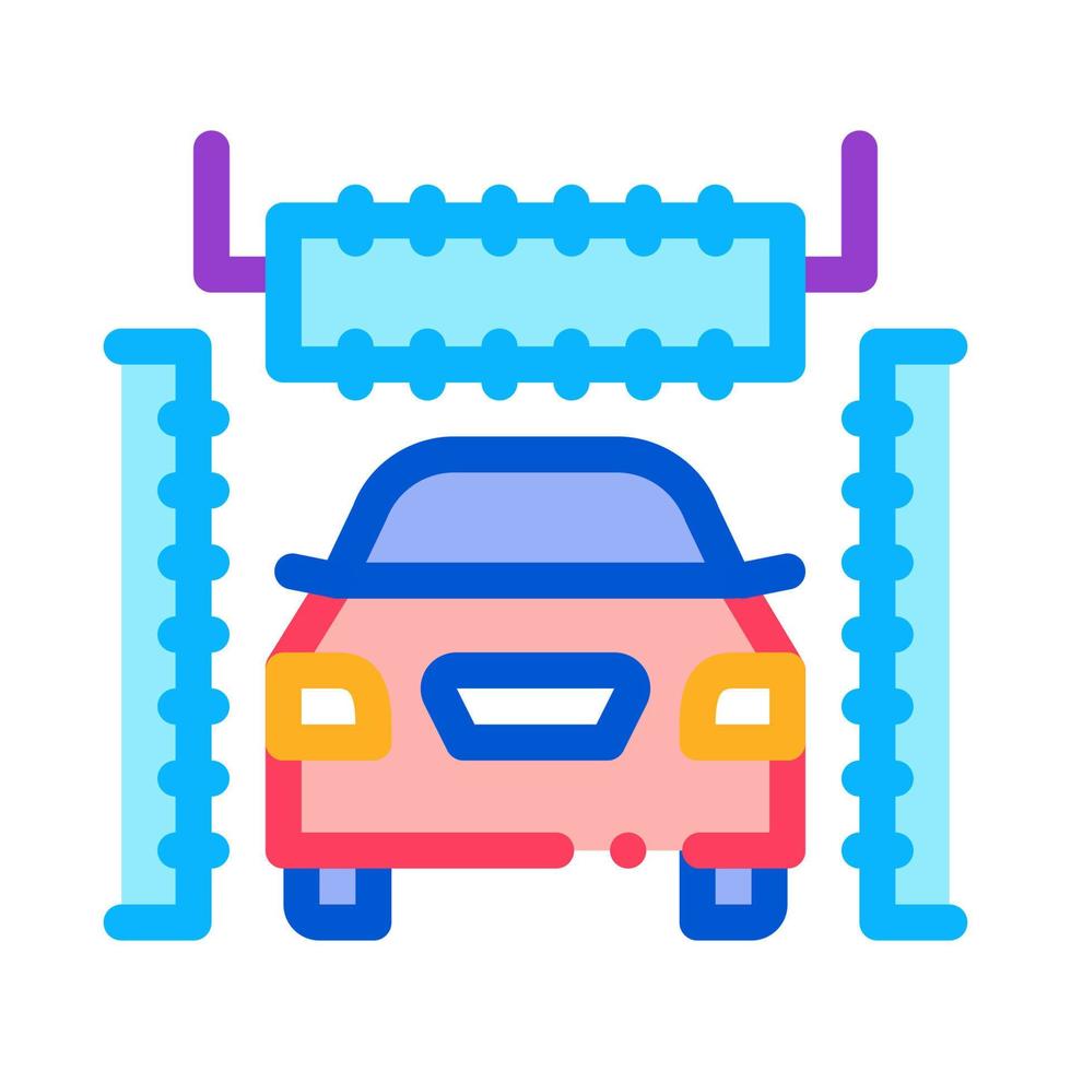ilustración de contorno de vector de icono de lavado de coche automático